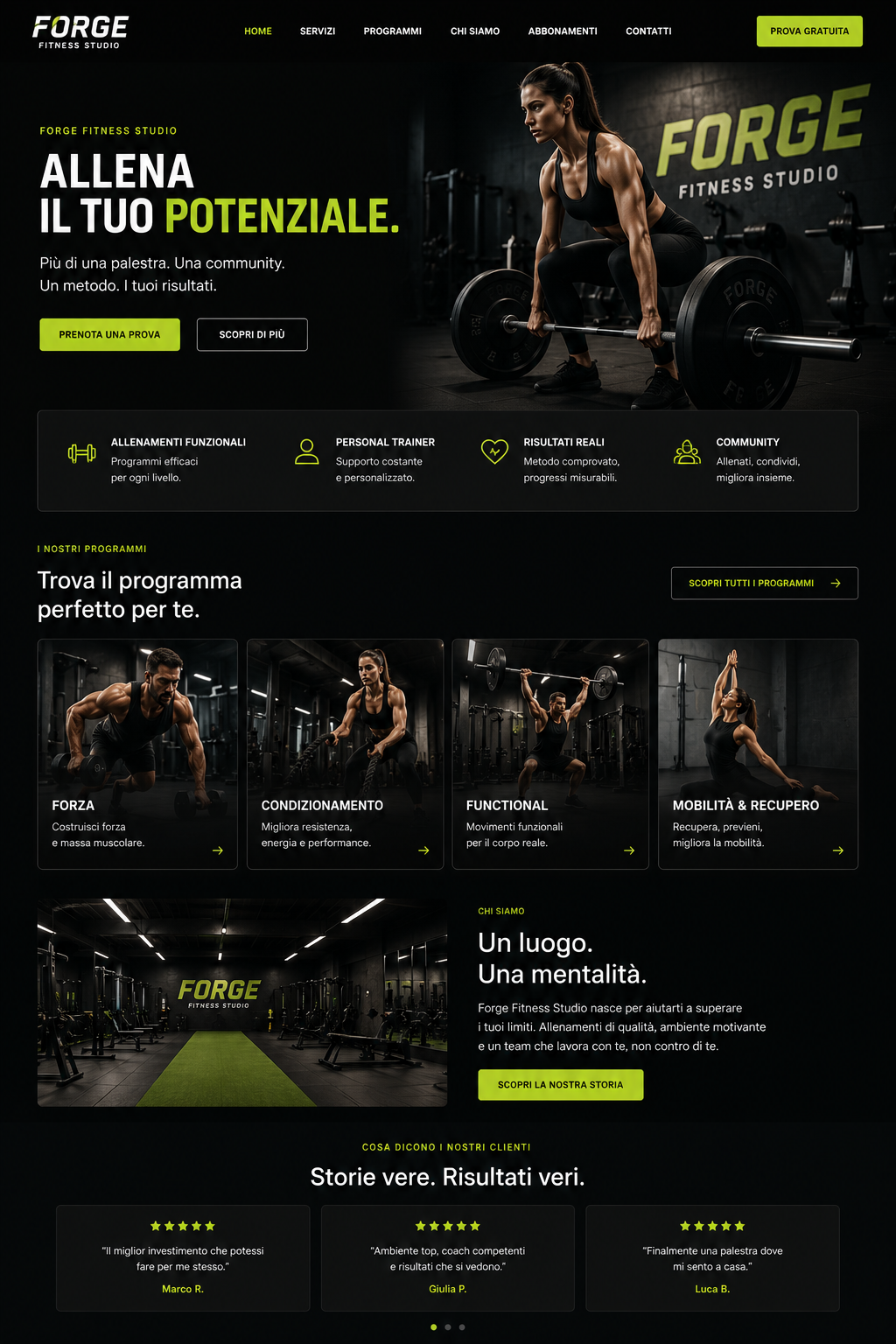 Anteprima del sito Forge Fitness Studio