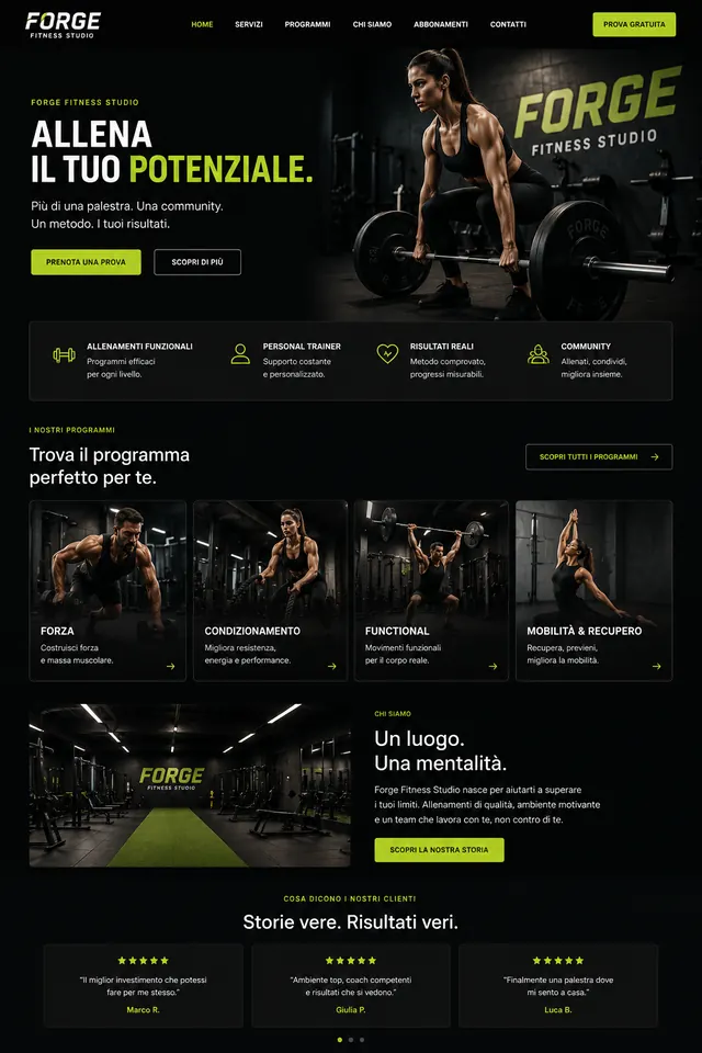 Anteprima del sito Forge Fitness Studio